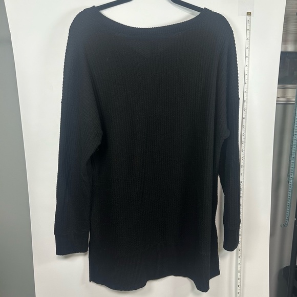 Lildy Black Waffle Knit Tunic Women’s L-XL - Picture 7 of 10